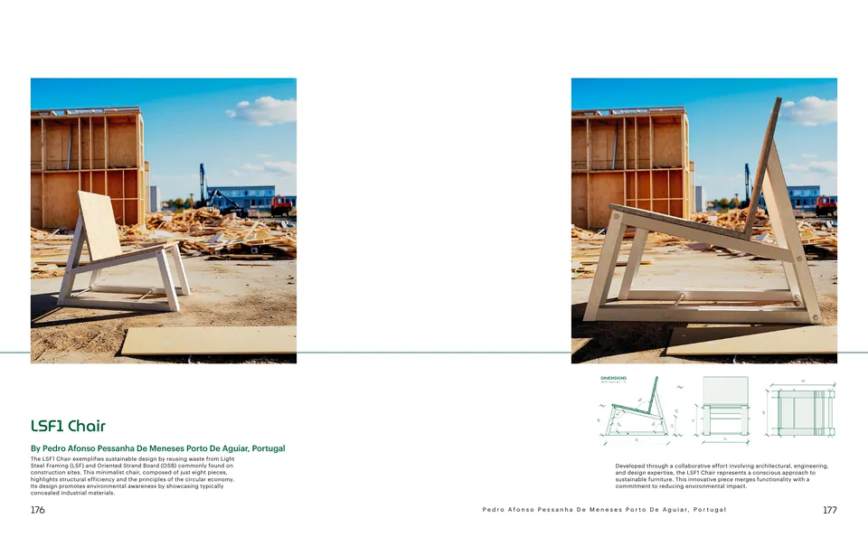 Spread with the LSF1 Chair on a construction site