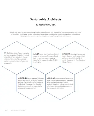 The first page of Sustainable Architects, by Heather Potts