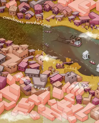Bricoleur River-House Initiative, by Georgia Huang, Andrew Kurniawan and Leonardo Vincent